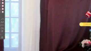 r38eca 1111 naked behind a curtain