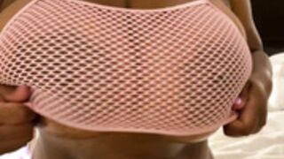 Riya Titty Cumshot in Net Top