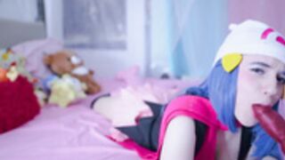 lana Rain dawn from pokemon gets bred by arcanine