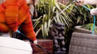 Girl Licking Armpit on bathub