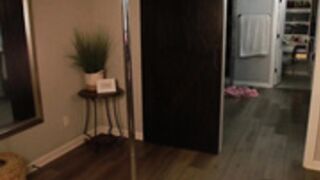 sexyblondegurl strip pole and sex