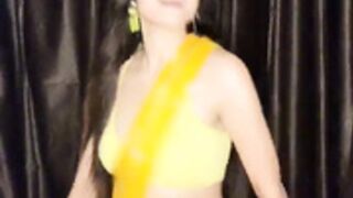 soumi yellow saree for her nude be my frnd@500 paytm