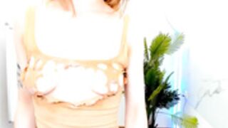 kali_coy 220617 cut dress tease, flashes nips and beave