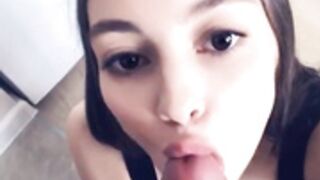 Whitney sucking in the bathroom