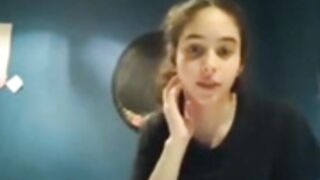 Dreianova show her  pussy and tits