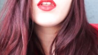 Miss Charlotte Elise Red Lips Red Nails Smoke Worship