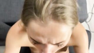gorgeous blondy tanlines fuck facial