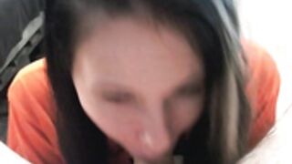 cutest brunette POV facial cumsot cum