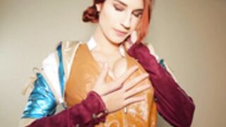 Redhead In Triss Merigold Cosplay Anal Dildo