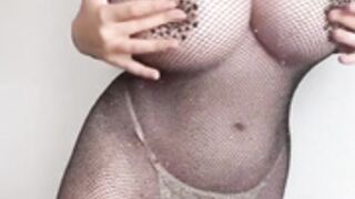 Mady Gio fishnet pasties dance