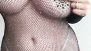 Mady Gio fishnet pasties dance