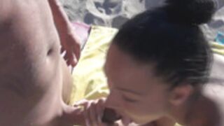 CarminaHot93 Beach BJ & Fuck