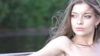 Anna on the boat