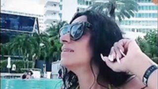 Tik Tok Live Nip Slip In the Pool