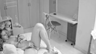 Kristy have quick hot pussy rub in the dark