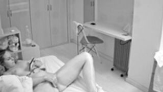 Kristy have quick hot pussy rub in the dark