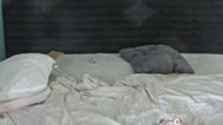 Vencel and Elli have sex and quick handjob in bedroom