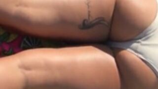 Round Juicy Greek Ass On The Beach. I Want To Dive IN.