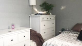 texas_blonde Shows Fake Tits & Eats Food