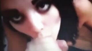Paige WWE gets cum in mouth