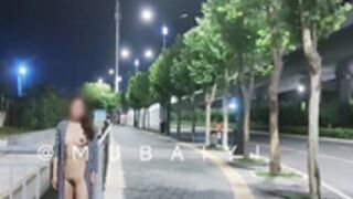 chinese public nudity walking on the streets at night