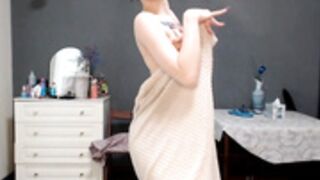 maura_shy 220612 hot towel tease, then naked