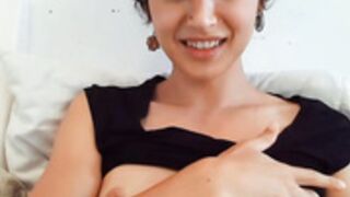 Femboy Sarah SeaSol showing off her tiny twinky titties