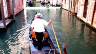 Olga floats down the canal