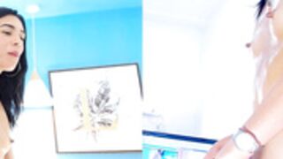 Sassy--Girl fuck machine in ass