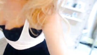 SoftCuteLily cute tease her skirt in public