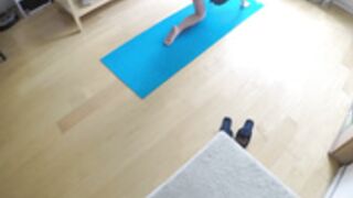 girl bottomless yoga