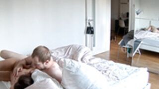 Leora and Paul have hot sex and blowjob in bedroom