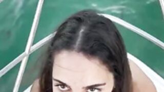 Izzy Green Deepthroat Boat Blowjob