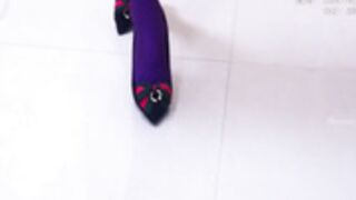 Zentai girl breath play