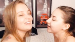 ariella and lanna kiss and spank