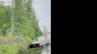 Eila Adams by the lake