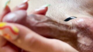 edged cum shot. multiple cum big tits