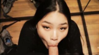 Asian dressing room blowjob