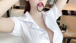 Jenna Chew - Schoolgirl with Pink Toy