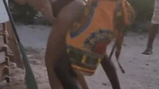 Blonde Fucks African Village