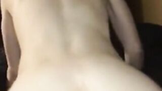 Brunette snowbunny with her bull as her bf playing
