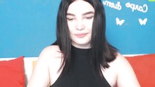 PVT Arielbruce licks nipple on big tits and uses dildo