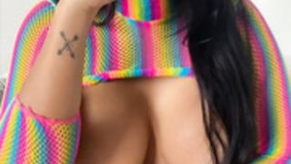 Latina Playing with Candy