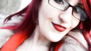 winter goth outdoor facial