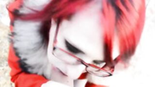 winter goth outdoor facial