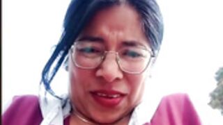 Donkey Face Latina Takes shirt off in Public