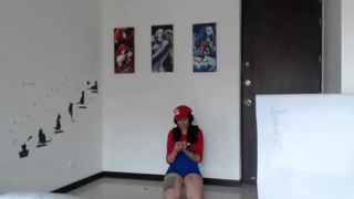 sthephaniem 2015-08-07 mario cosplay fingering