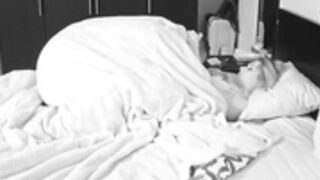 Zabava and guest have some fun under the blankets.