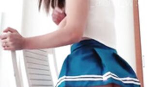 Al3na W1tch Cheerleader Dildo Riding