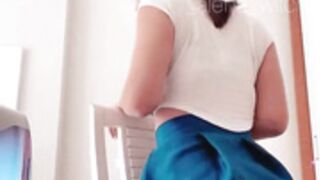 Al3na W1tch Cheerleader Dildo Riding